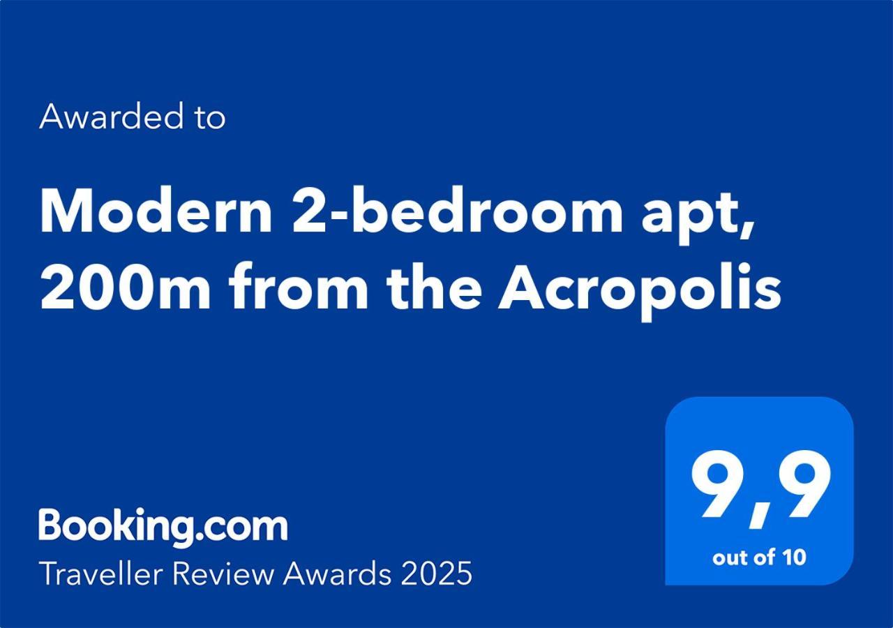 Modern 2-Bedroom Apt, 200M From The Acropolis Athen Exterior foto